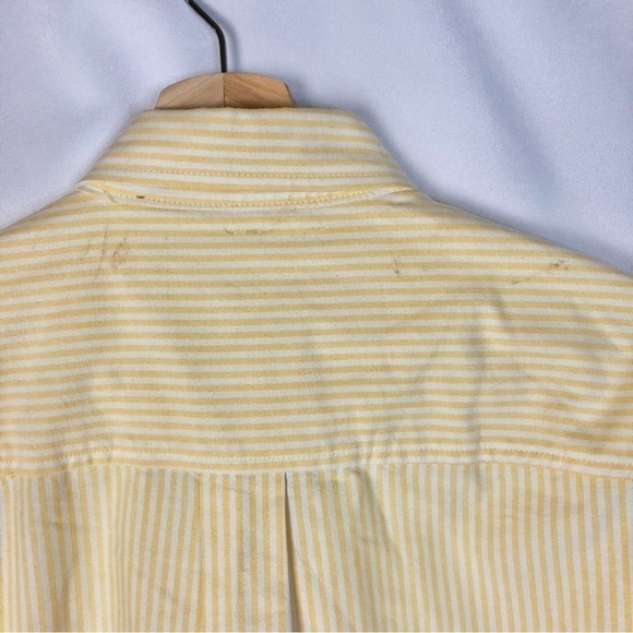 Cinch Yellow & White Stripe Western Long Sleeve Button Down L - Picture 4 of 4